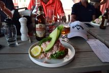 Räksmörgås hos Ombergs Golf